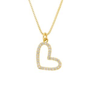 Colar Dourado de Coração