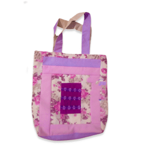 Bolsa Patchwork Lilás Floral